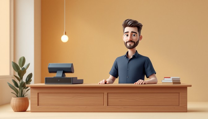 Download Shopkeeper Behind Counter Image - Shopkeeper, Clerk, Merchant ...