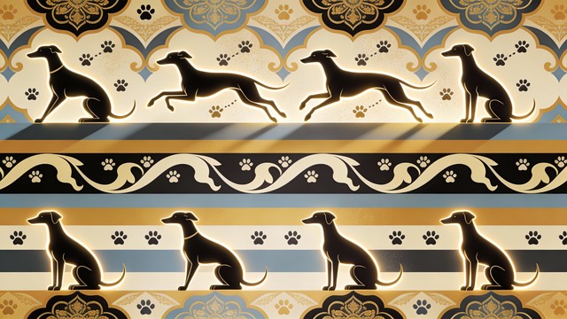 Fun Greyhound Pattern Free Art Deco Dogs Image - Greyhound, Pattern, Elegant | Download at ...