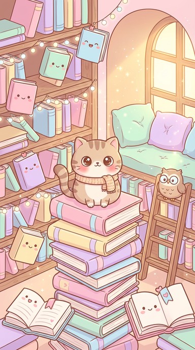 Cute Character Library Free Kawaii Library Dreams Image - Kawaii, Chibi, Librarian | Download ...
