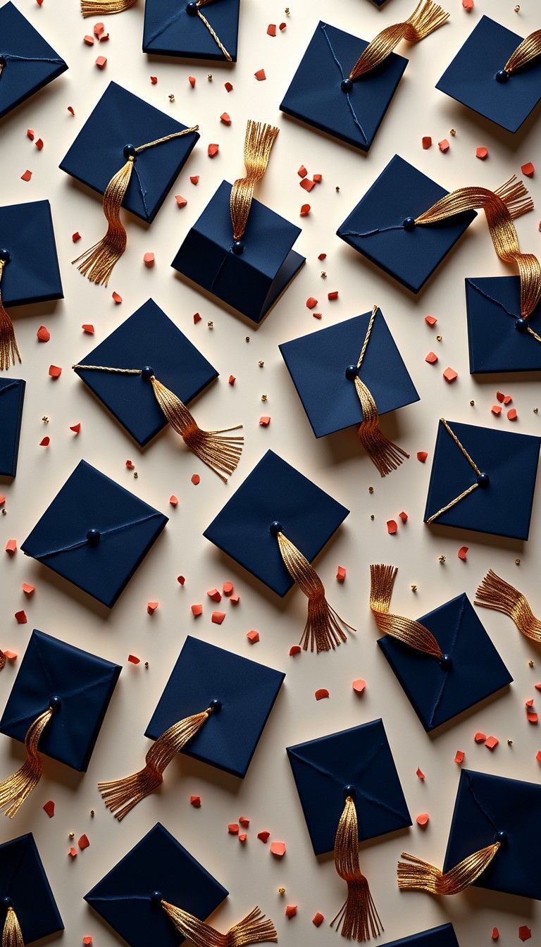 Graduation Caps Fading Free Graduation Caps Soaring Image - Graduation, Mortarboard ...