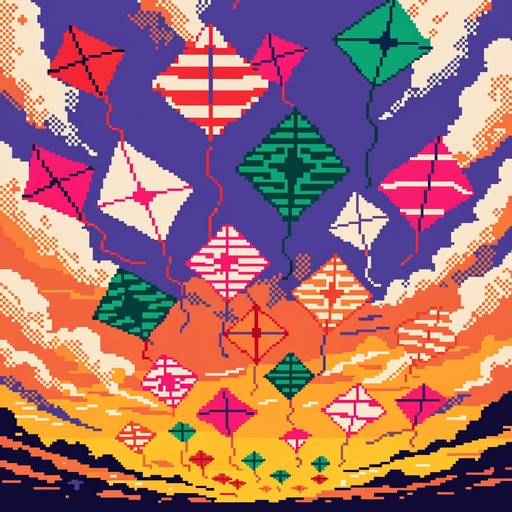 Free Pixelated Kites Soaring Image - Kites, Pixel, Retro | Download at ...