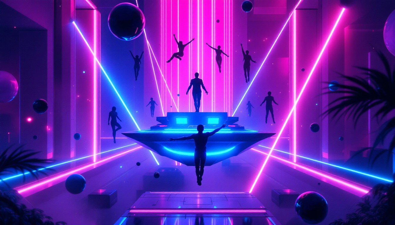 Neon Rave Motion Free Zero-Gravity Neon Rave Image - Futuristic, Party, Dancers ...