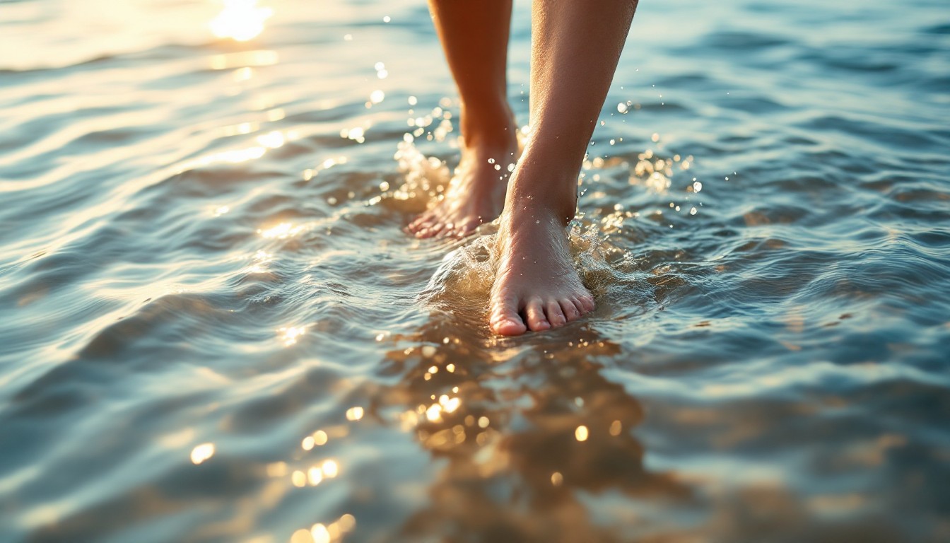 Feets Sunset Free Sunset Water Dance Image - Water, Sunset, Feet | Download at StockCake