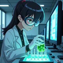 Free Glowing Lab Research Image - Anime, Laboratory, Scientist ...