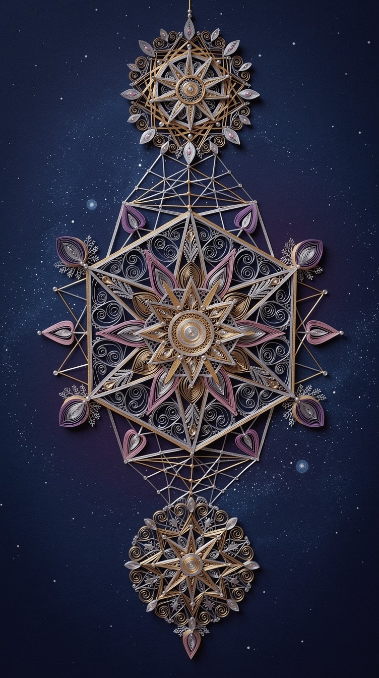 Free Celestial Paper Geometry Image - Quilling, Papercraft, Geometric ...