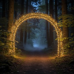 Free Enchanted Forest Gateway Image - Fairylights, Forest, Pathway ...