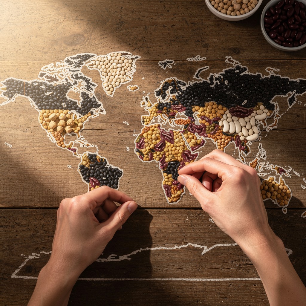 Free Bean Map Creation Image - Beans, Legumes, Map | Download at StockCake