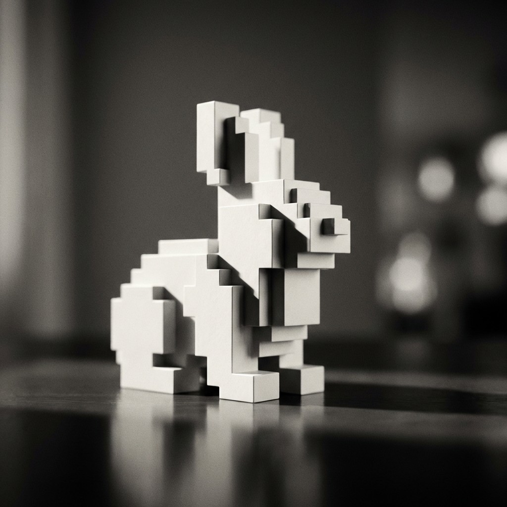 Free Pixel Bunny Sculpture Image - Bunny, Rabbit, Pixel | Download at ...