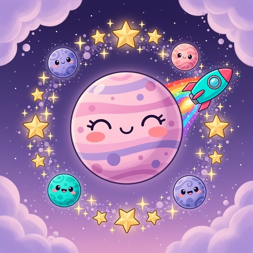 Free Kawaii Space Adventure Image - Kawaii, Planet, Space | Download at ...