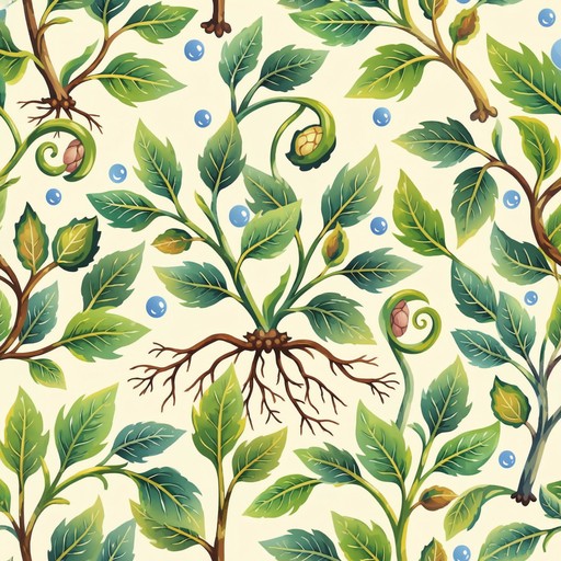 Sprouting Patterns Free Spring Growth Pattern Image - Botanical, Pattern, Spring ...