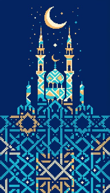 Free Islamic Pixel Ascension Image - Islamic, Geometric, Pixel ...