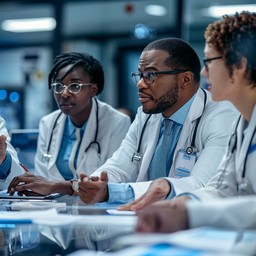 Open Discussion Doctors Free Doctors Discussing Intently Image - Healthcare, Doctors, Meeting ...