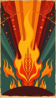Download Deco Flame Ascent Image - Flames, Artdeco, Vintage