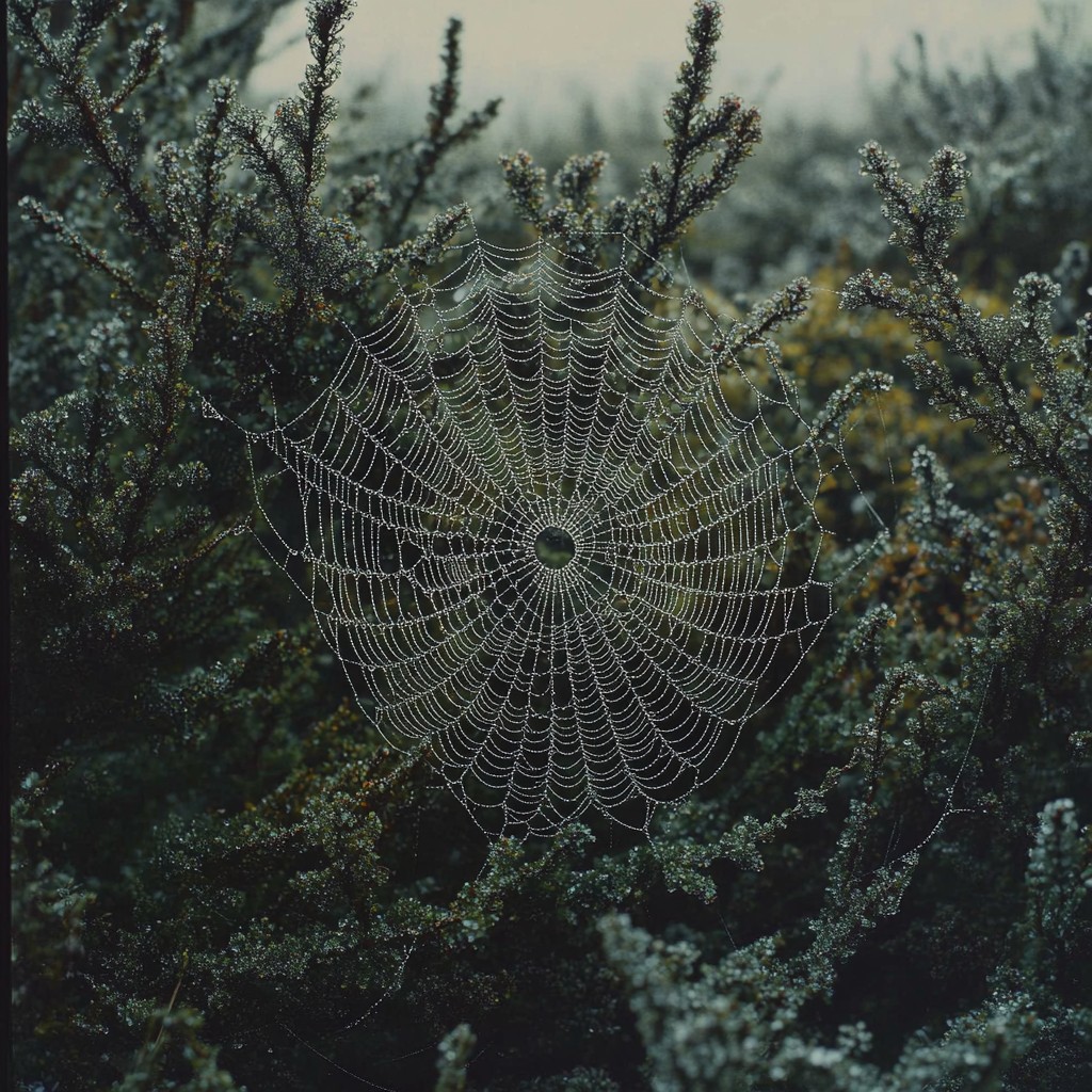 Large Spider Mist Free Misty Spider Web Image - Web, Spider, Mist | Download at StockCake