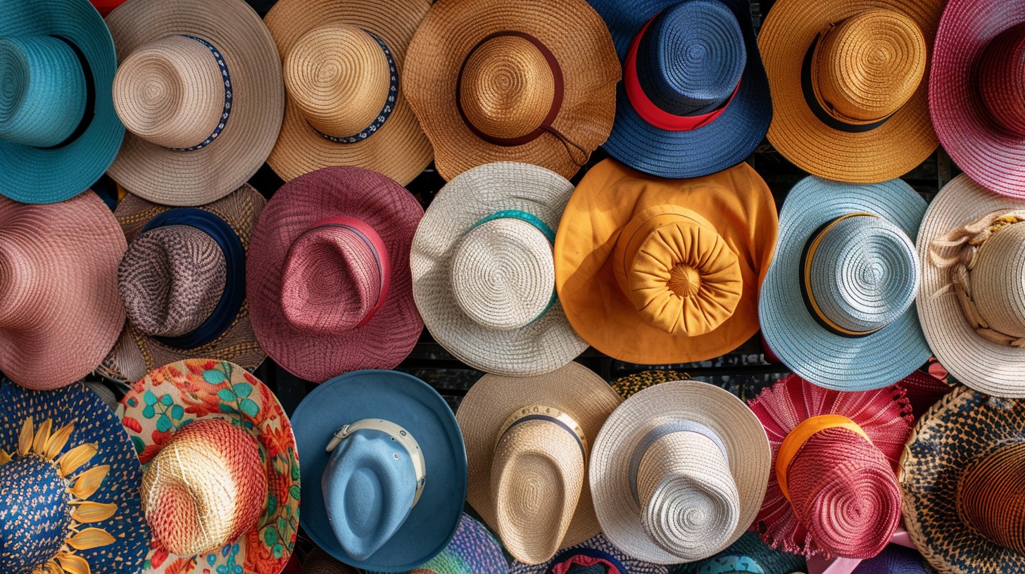 Free Colorful hats assortment Image - Hats, Colorful, Fashion ...