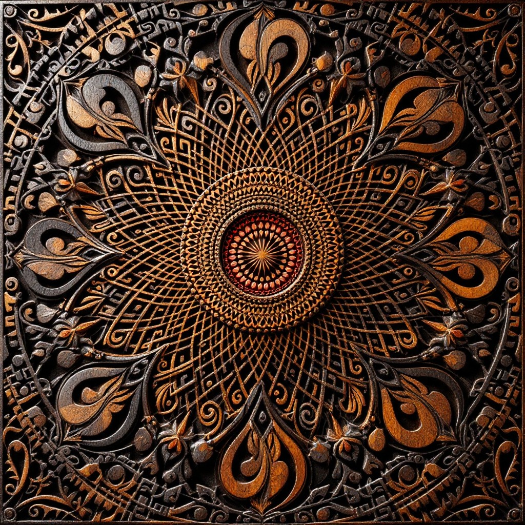 Old Scared Pattern Free Spiraling Sacred Pattern Image - Spiral, Mandala, Wooden ...
