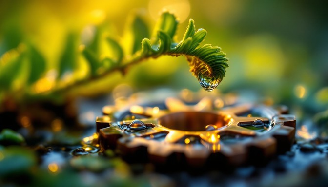 Free Nature Meets Mechanical Image - Macro, Dewdrop, Fern | Download at ...