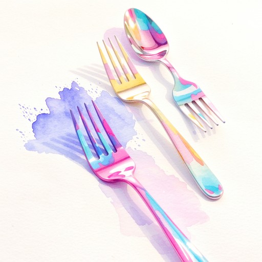 Free Colorful Watercolor Forks Image - Watercolor, Forks, Abstract ...