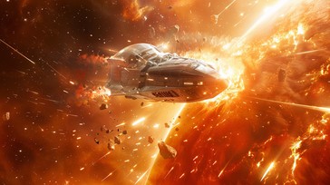 Free Fiery space escape Image - Spacecraft, Explosion, Space | Download ...