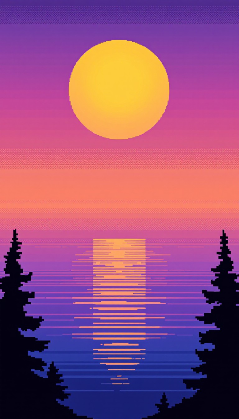 Free Pixel Sunset Serenity Image - Sunset, Pixel, Art | Download at ...