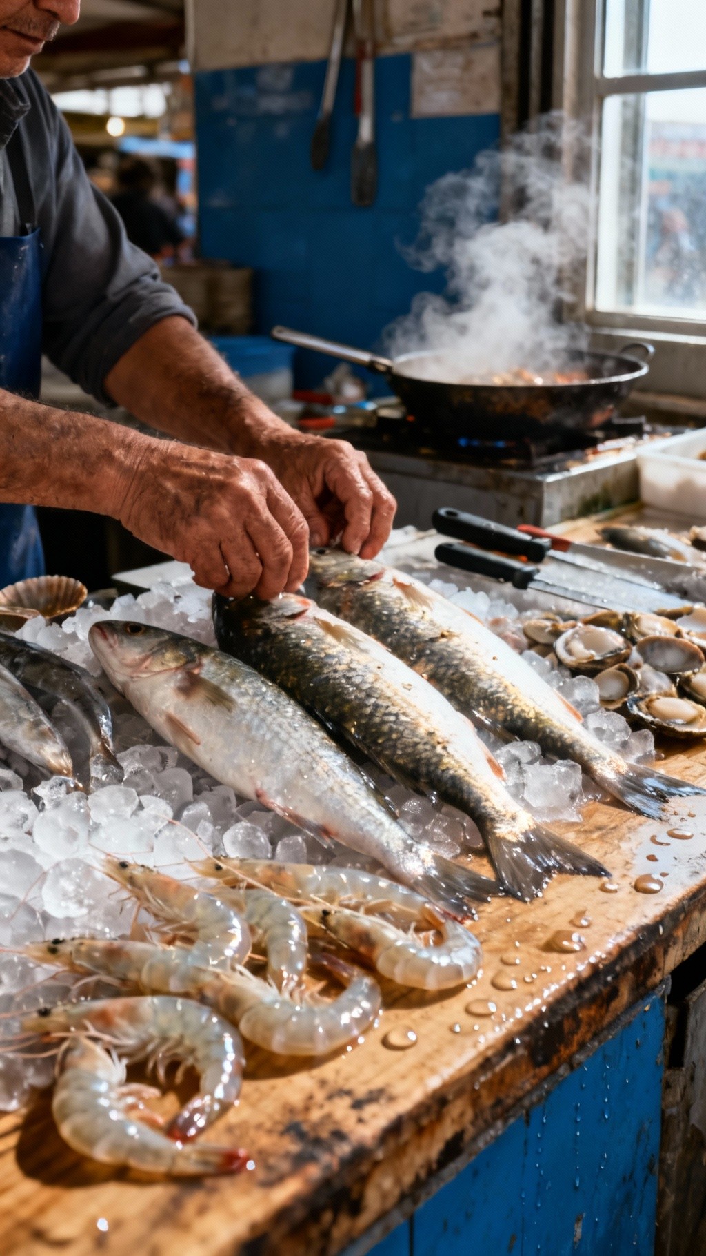 Fishmonger Def Download Fishmonger At Work Image - Fishmonger, Seafood, Fish | StockCake