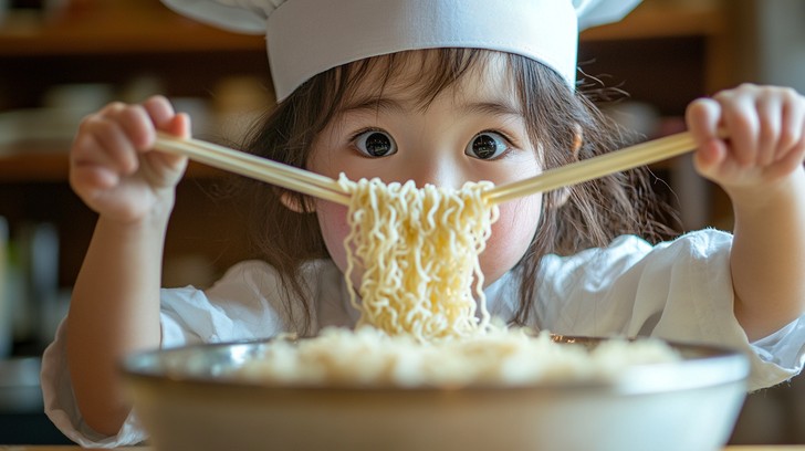 Free Child eating noodles Photo - Child, Noodles, Eating | Download at ...