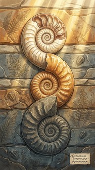 古代化石のタイムラインの画像をダウンロード - 化石, アンモナイト