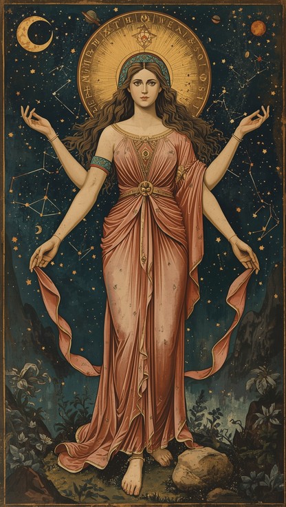 Free Cosmic Goddess Illustration Image - Goddess, Cosmic, Celestial ...