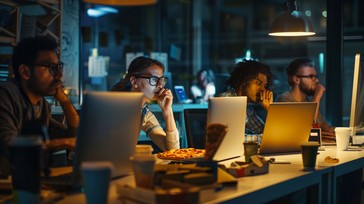 Working Tonight Free Late Night Work Image - Office, Night, Computers | Download at ...