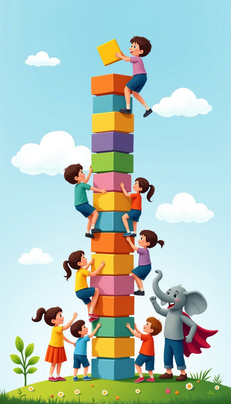 Free Building Together Tower Image - Teamwork, Children, Blocks ...
