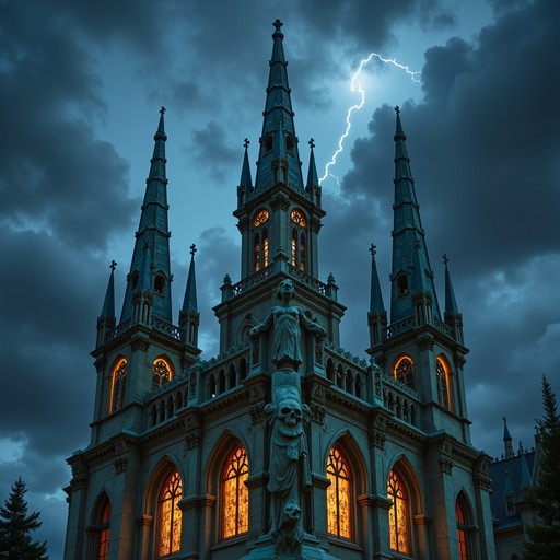 Free Gothic Storm Cathedral Image - Gothic, Cathedral, Spires ...