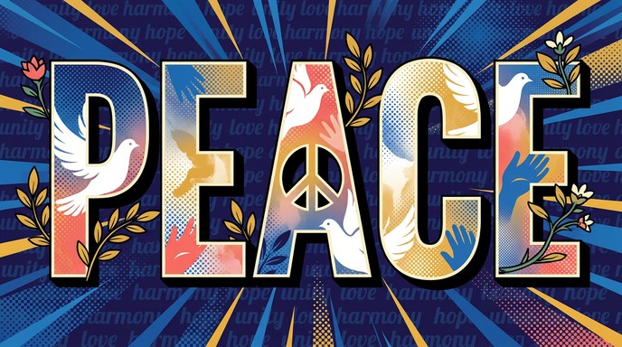 Free Bold Peace Message Image - Peace, Typography, Pop-art | Download ...