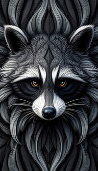 Abstract Racoon Body Free Mystical Raccoon Portrait Image - Raccoon, Geometric, Abstract ...
