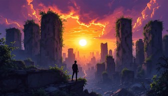 Free Sunset After Apocalypse Image - Apocalyptic, Sunset, Ruins ...