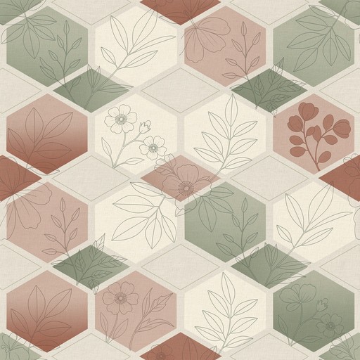 Free Botanical Hexagon Pattern Image - Hexagon, Botanical, Pattern ...