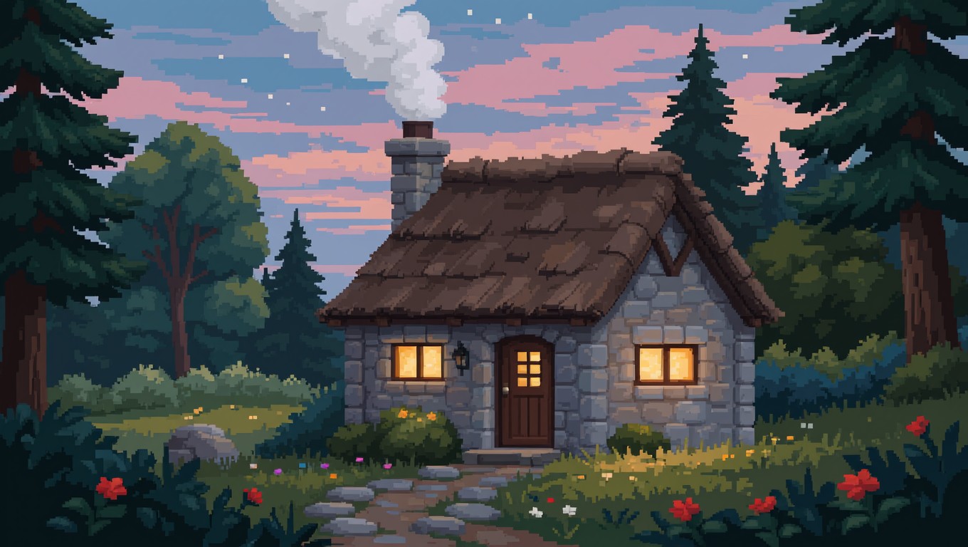 Free Twilight Forest Cottage Image - Cottage, Twilight, Forest ...