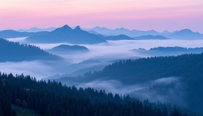 Free Misty Mountain Dawn Image - Mountains, Mist, Sunrise | Download at ...