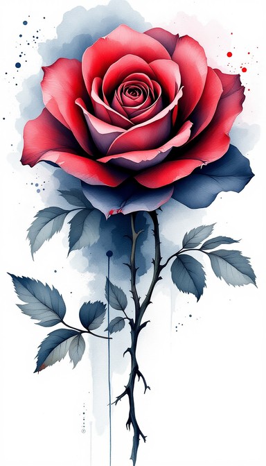 Free Bleeding Rose Art Image | Download at StockCake