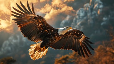 Free Majestic Eagle Flight Image - Eagle, Sunset, Sky | Download at ...