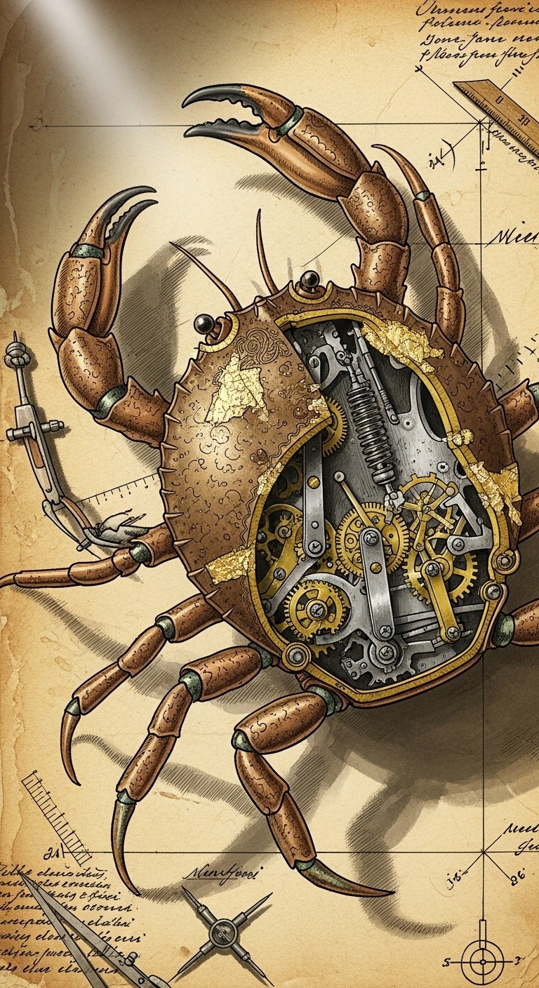 Free Mechanical Crab Illustration Image - Mechanical, Crab, Clockwork ...