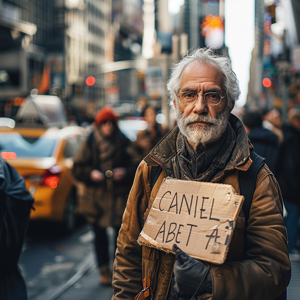 Free Man Holding Sign Image - Man, Elderly, Beard | Download at StockCake