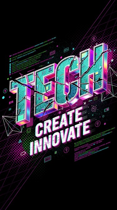Tech 3 Typography Free Neon Pixel Letter Image - Pixel, Neon, Typography | Download at ...