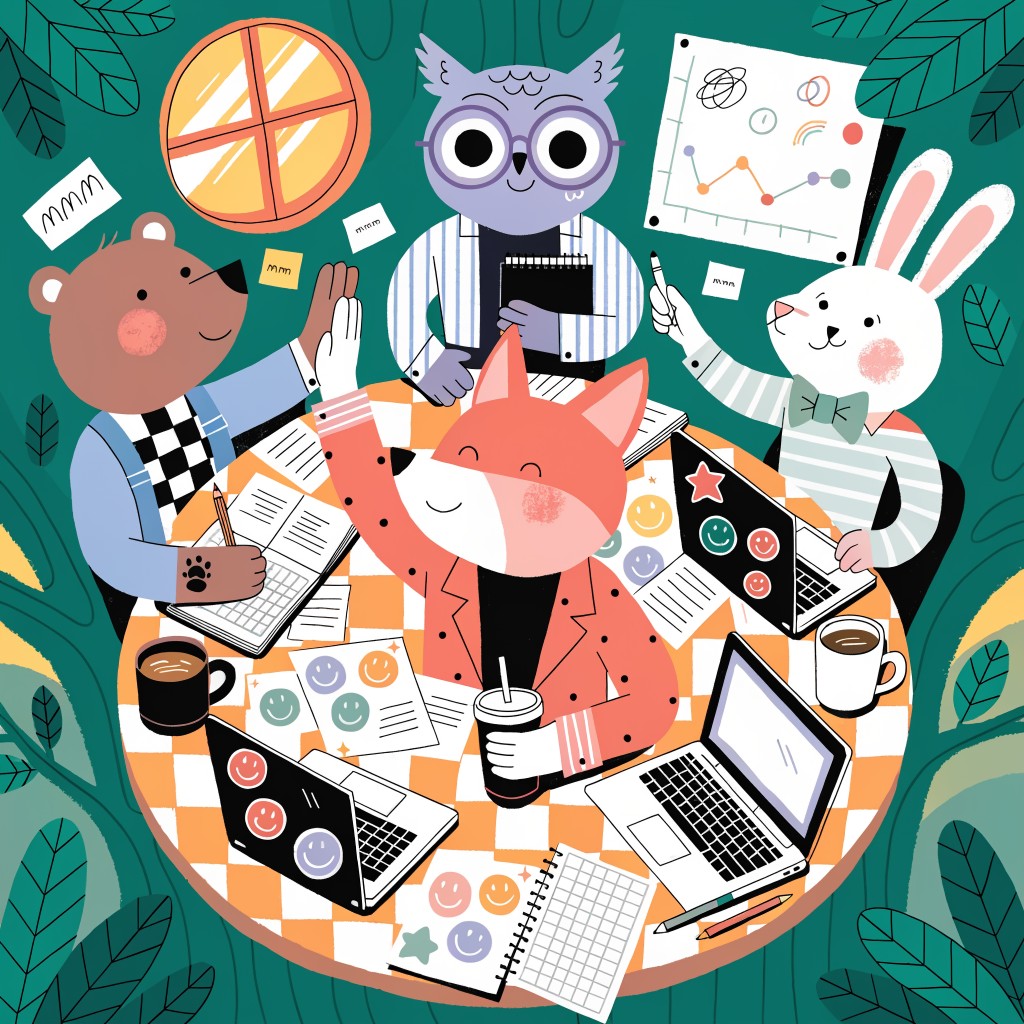 Free Animal Team Meeting Image - Illustration, Animals, Business ...