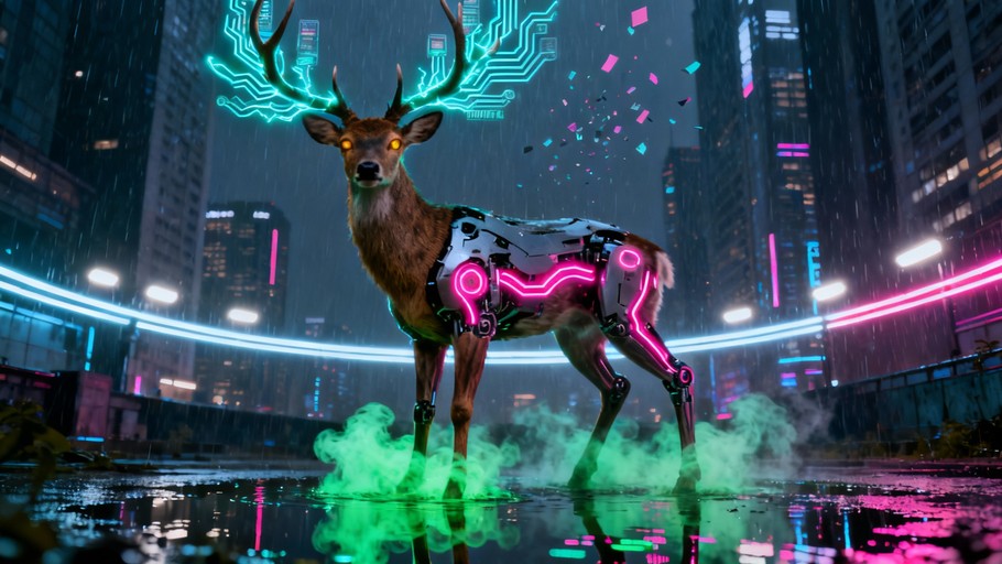 Free Nature Meets Technology Image - Deer, Cybernetic, Futuristic ...