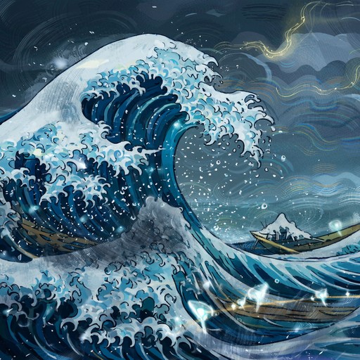 Free Towering Ocean Waves Photo - Ocean, Waves, Anime | Download at ...