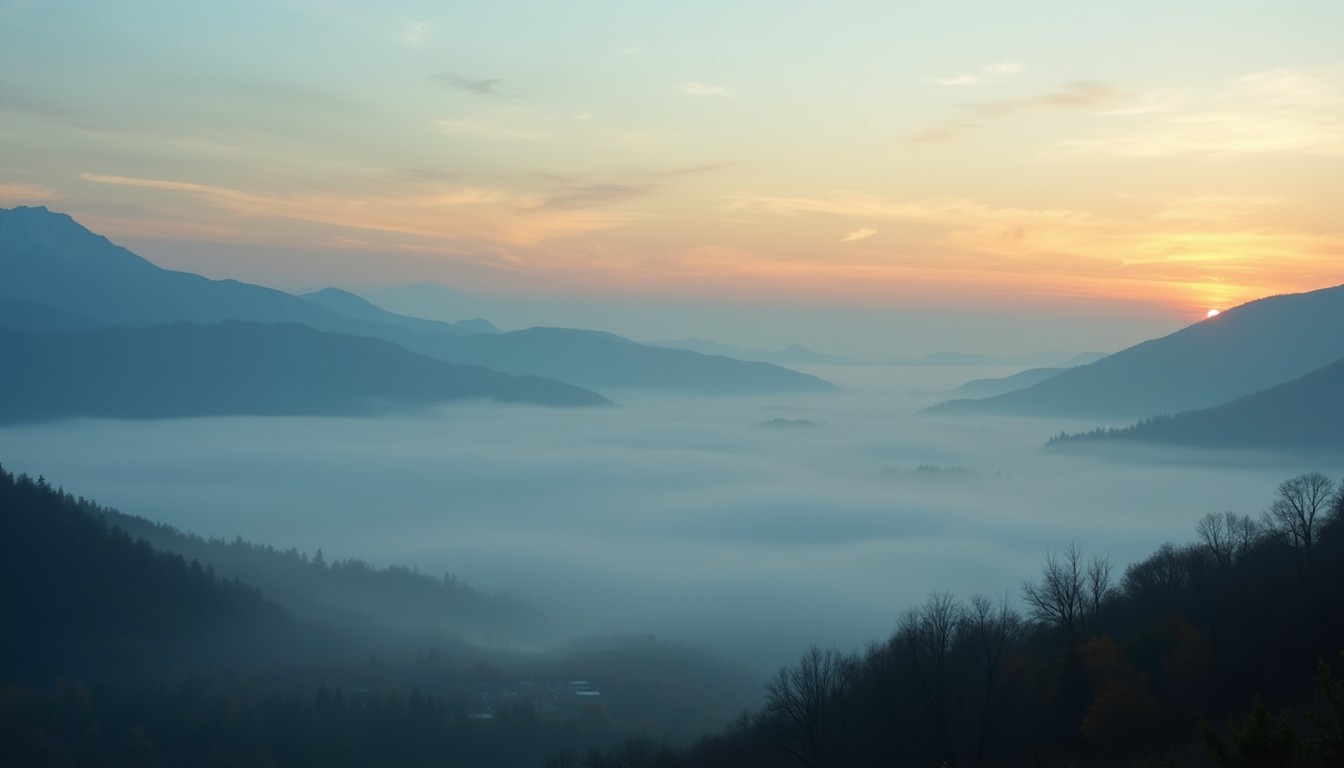 Free Misty Mountain Dawn Image - Fog, Mountains, Sunrise | Download at ...