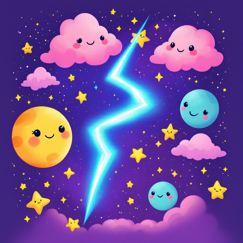 Free Cosmic Lightning Magic Image - Illustration, Whimsical, Magical ...