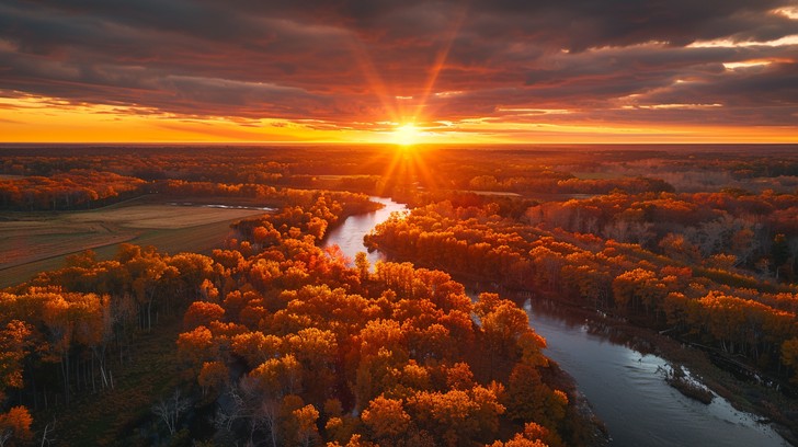 Free Sunset River Glow Image - Sunset, River, Autumn | Download at ...