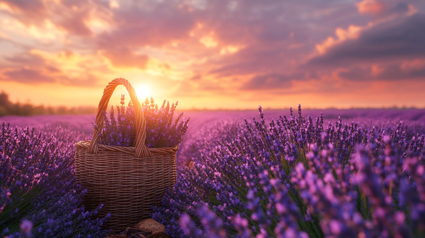 Free Lavender Field Sunset Image - Lavender, Sunset, Field | Download ...