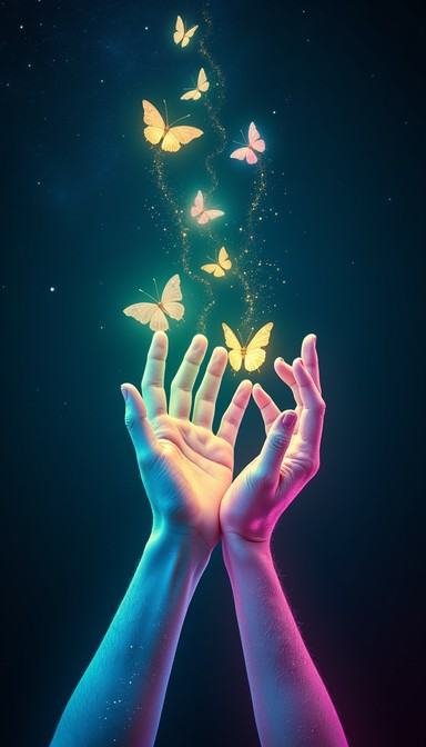 Free Releasing Butterfly Magic Image - Magical, Butterflies, Hands ...